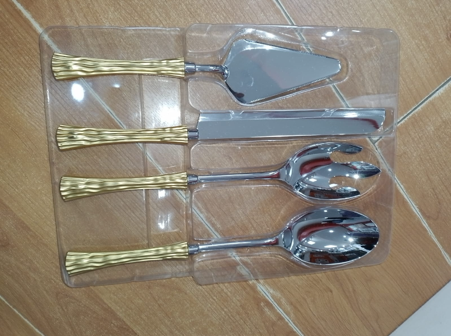 Gold handle spoon set